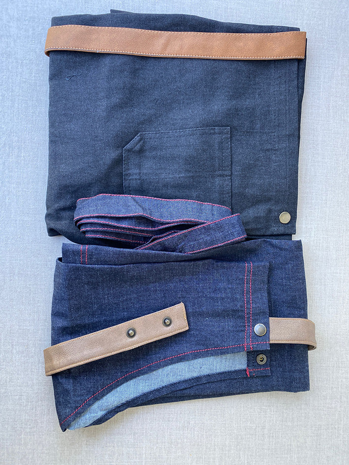 Latzschürze aus Jeansstoff 2 tlg. Set