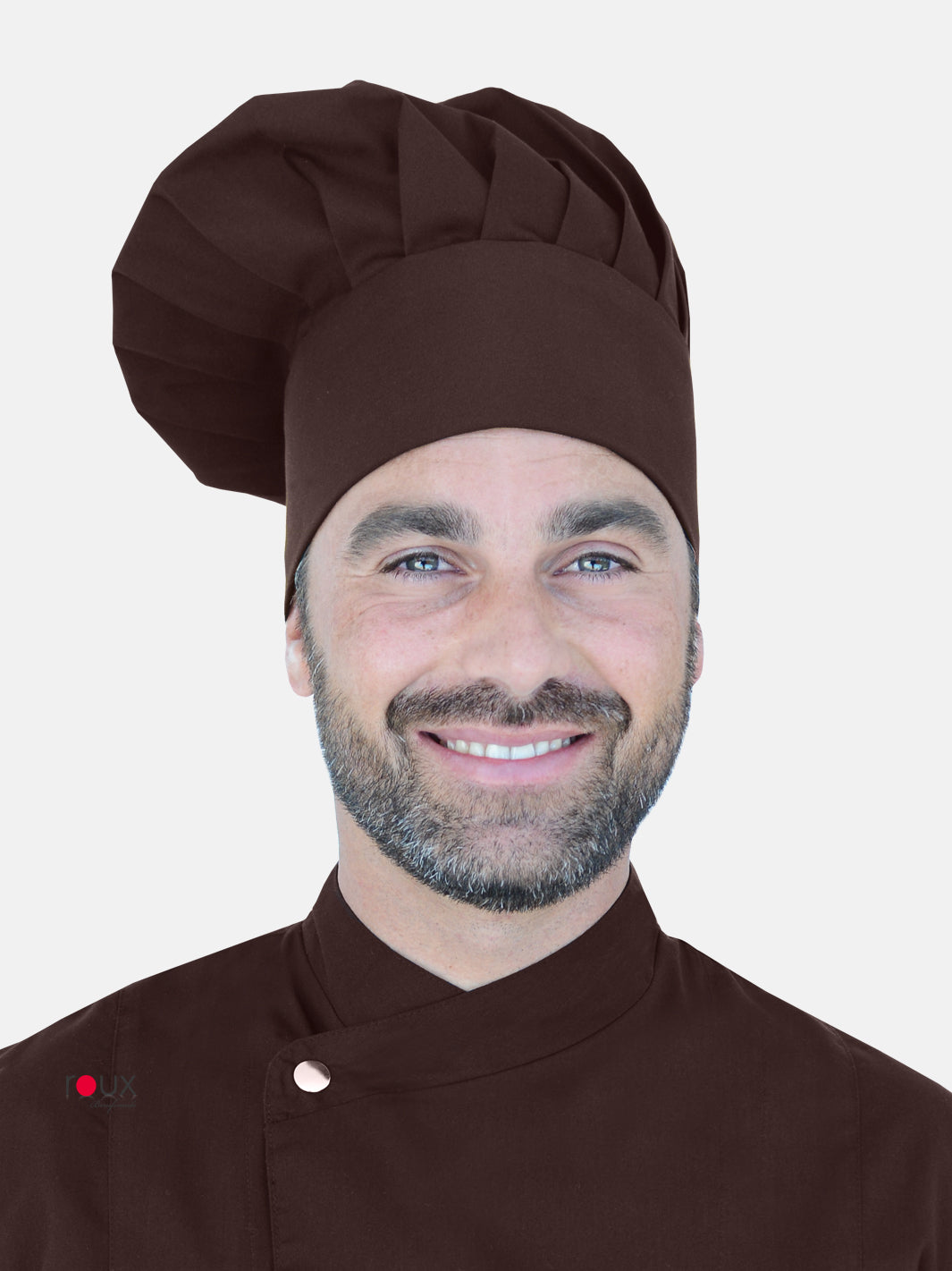 Mann Mit Schürze Und Kochmütze Kocht Essen In R Küche. Schöner Mann