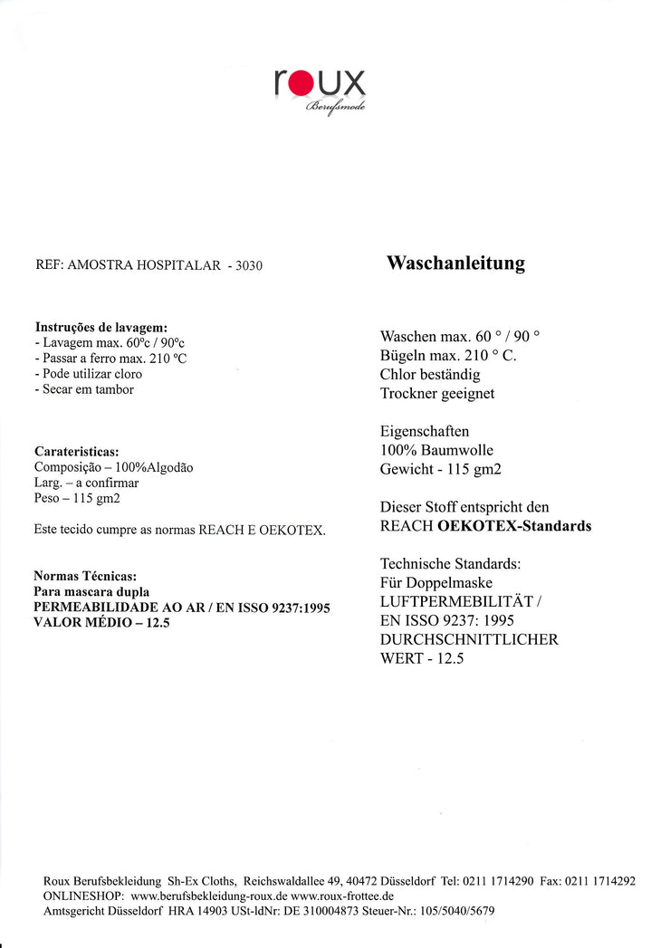 Mund- Nasen Masken aus Baumwolle 2-Lagig