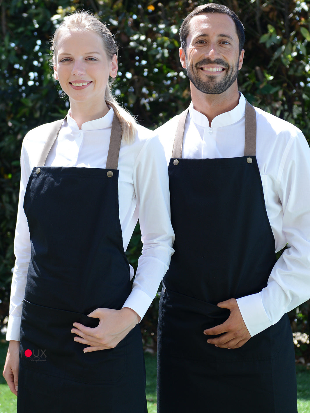 Schürze mit Leder Düsseldorf, Schürzen Kollektionen für Gastro